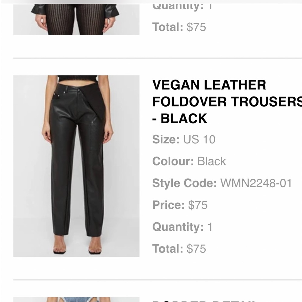 Brand new leather pants with adjustable waist